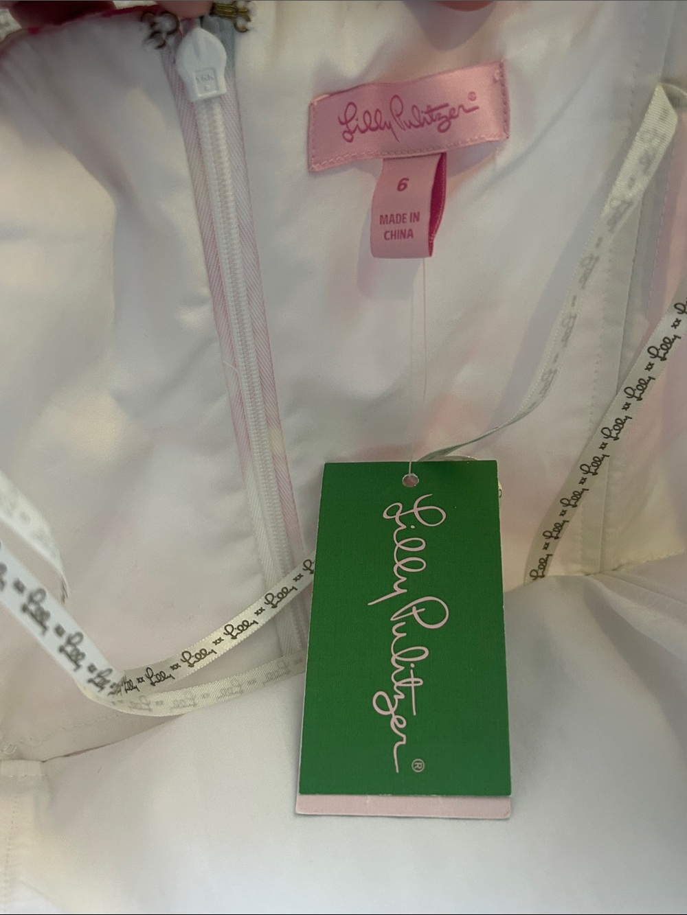 NWT $228 Lilly Pulitzer Angela Resort White Clover Cup Strapless Dress, Size 6 - Picture 11 of 11